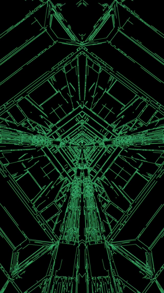 Túnel Neon Verde Protetor de Tela 60fps 9:16 Reels VJ Loop PC Laptop