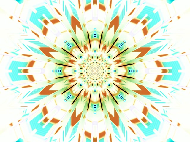 Túnel Neon Caleidoscópio Mandala Explosão VJ Loop 4:3 Clássico 60fps Protetor de Tela