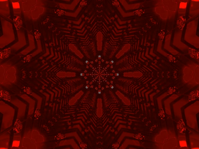 Túnel Neon Caleidoscópio Fractal Vermelho VJ Loop 4:3 Classic 60fps Protetor de Tela