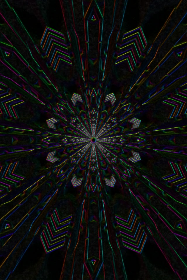 Neon Tunnel Kaleidoscope Vortex 2:3 Portrait 60fps Screensaver