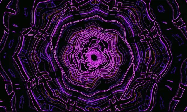 Túnel Neon Roxo Protetor de Tela 5:3 Wide 60fps VJLoops PC Laptop