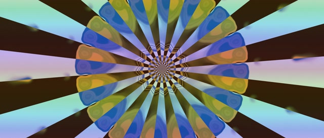 Túnel Neon Caleidoscópio Explosão VJ Loop 21:9 Ultralargo 60fps Protetor de Tela