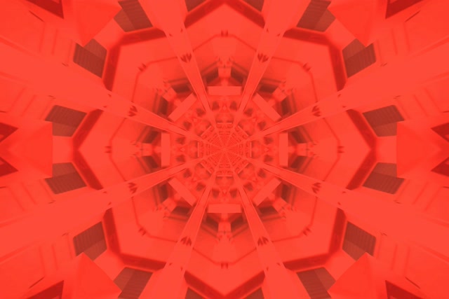 Túnel Neon Caleidoscópio Vermelho Vj Loop 3:2 Surface 60fps Screensaver