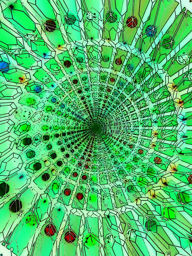 Túnel Neon Verde Screensaver 60fps 3:4 iPad Portrait VJ Loop PC Laptop