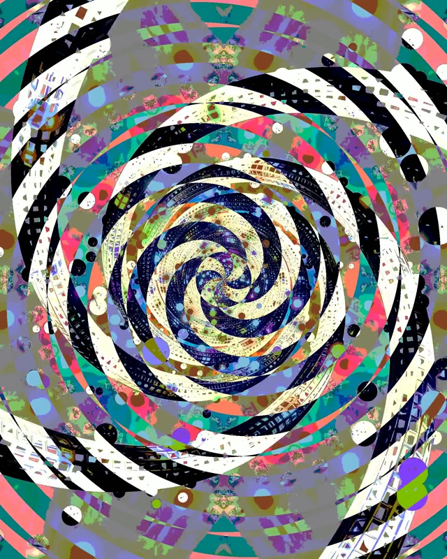 Túnel Neon Espiral Vórtice Rosa Verde 4:5 Instagram 60fps Proteção de Tela VJLoops