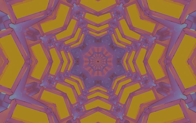 Túnel Neon Mandala Roxo Dourado Protetor de Tela 60fps 16:10 MacBook VJ Loop