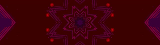 Túnel Neon Vermelho Estrela Caleidoscópio VJ Loop 32:9 Super Ultrawide 60fps Proteção de Tela