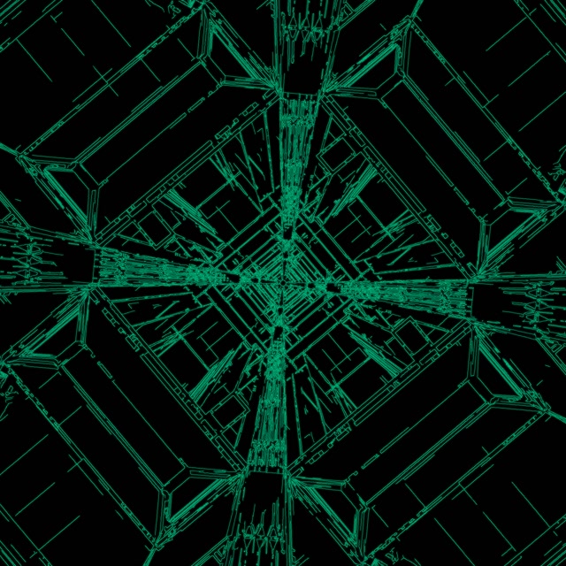 Túnel de Neon Vórtice Grade Verde VJ Loop 1:1 Quadrado 60fps Protetor de Tela