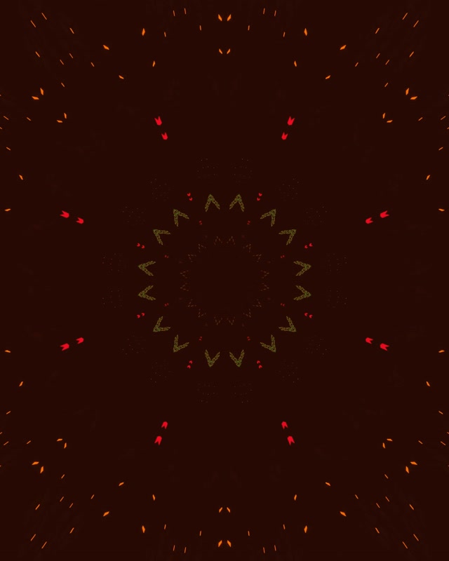 VJ Loop Túnel Neon Mandala Cristal Carmesim 4:5 Instagram 60fps Protetor de Tela