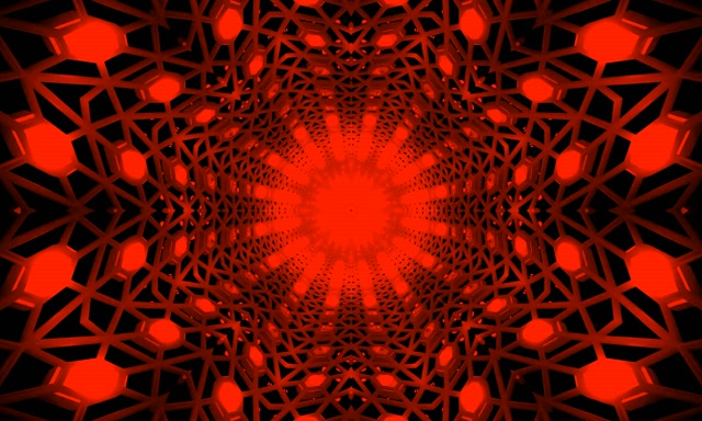 Túnel Neon Vermelho Brilhante Vórtice Mandala Vj Loop 5:3 Wide 60fps Protetor de Tela