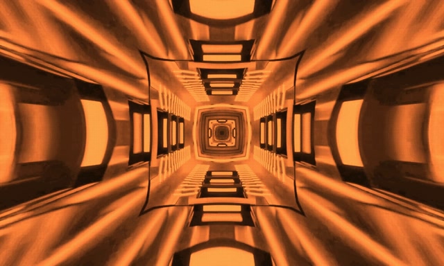 Túnel Neon Vórtice Caleidoscópio Laranja VJ Loop 5:3 Largo 60fps Protetor de Tela