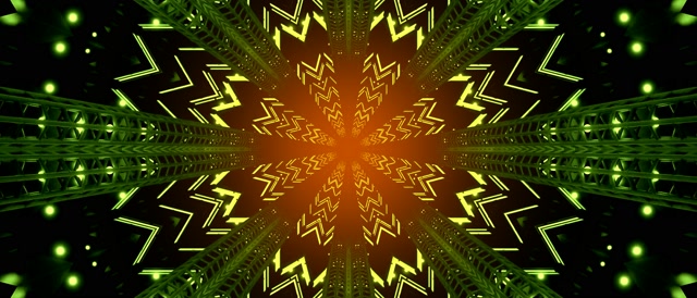 Túnel Neon Caleidoscópio Explosão VJ Loop 21:9 Ultralargo 60fps Protetor de Tela