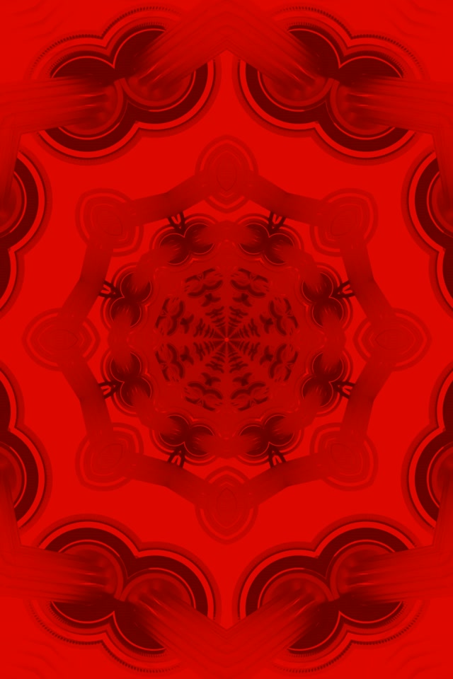 Mandala Vermelha Túnel Neon VJ Loop 2:3 Photo Portrait 60fps Protetor de Tela