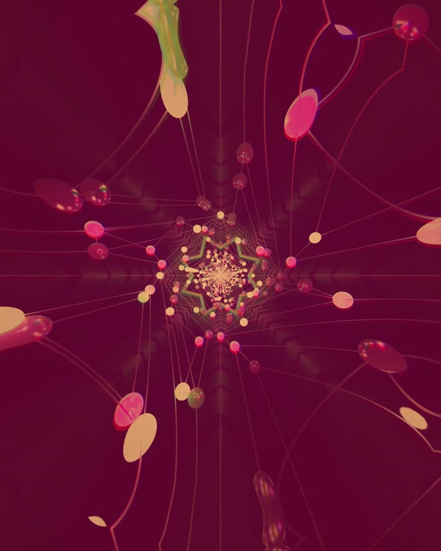 Túnel Neon Mandala Estrela VJ Loop 4:5 Instagram 60fps Protetor de Tela