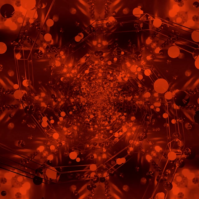 Túnel Neon Vermelho Screensaver 1:1 Quadrado 60fps Vj Loop PC Laptop