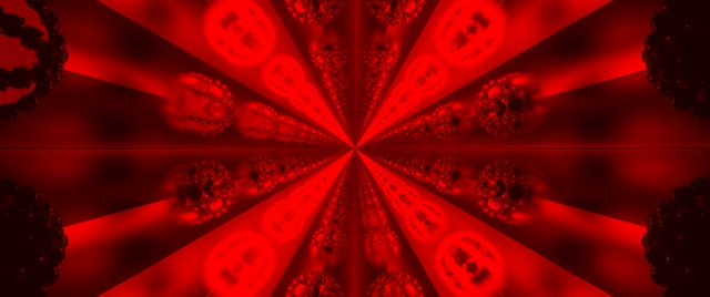 Túnel Neon Fractal Vermelho 2.39:1 Cinemascope 60fps Protetor de Tela VJ Loop