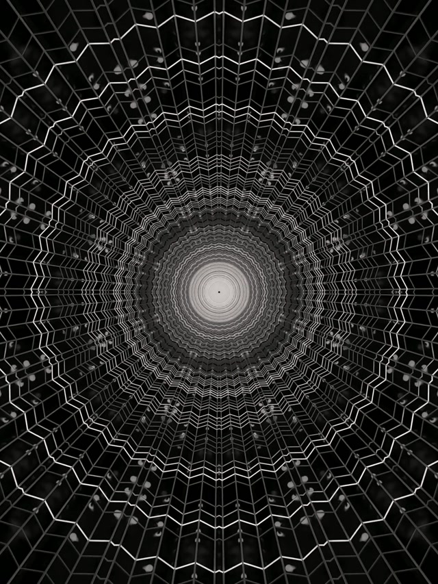 Túnel Neon Vórtice Teia de Aranha VJ Loop 3:4 iPad Portrait 60fps Screensaver