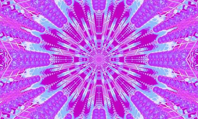 Túnel Neon Caleidoscópio Explosão VJ Loop 5:3 Largo 60fps Protetor de Tela Rosa Azul