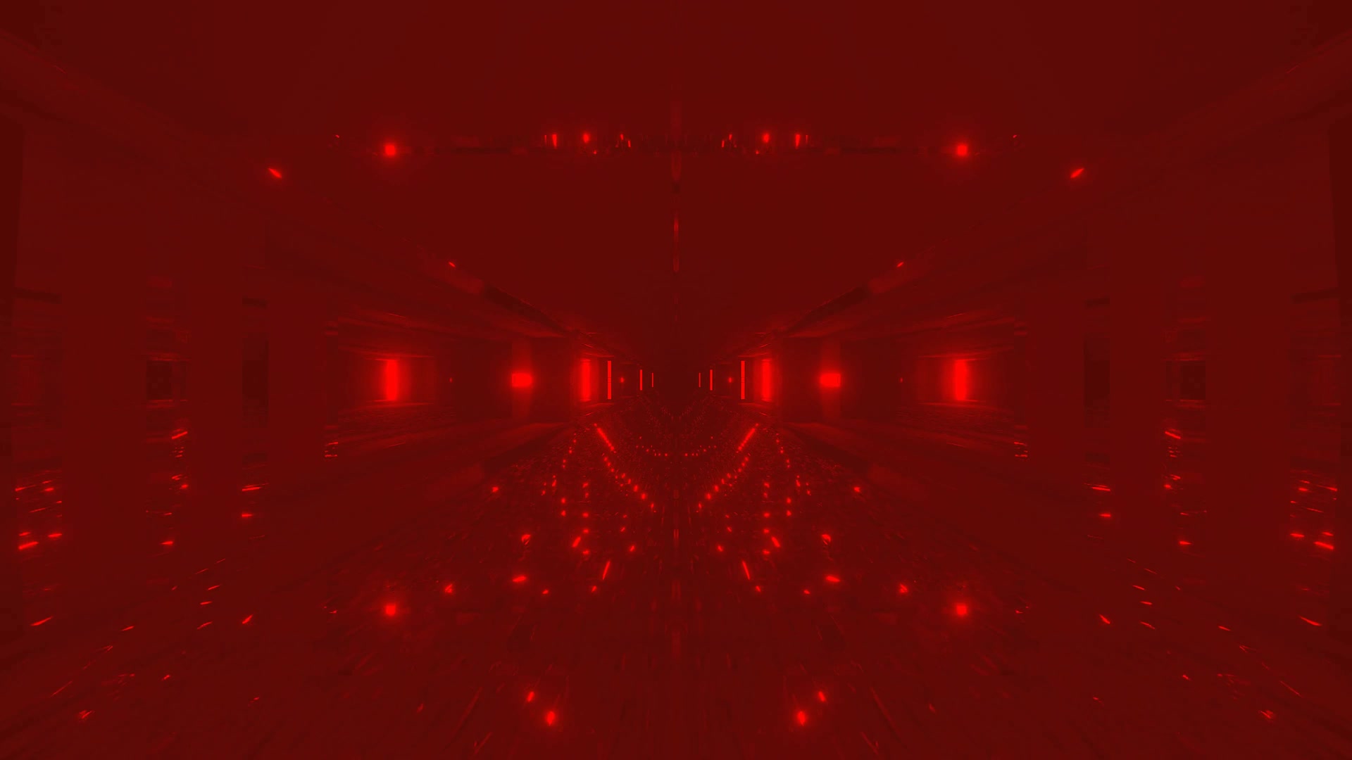 protetor de tela túnel neon vermelho 4K UHD 60fps windows 11 pc VJLoops fundo visual