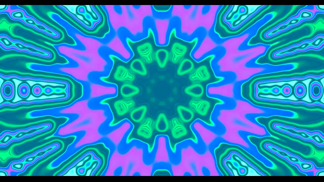 Loop Caleidoscópio Azul Abstrato - Fundo Movimento Geométrico Vibrante