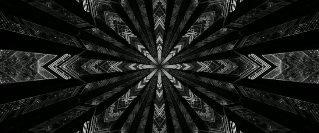 Túnel Neon Preto & Branco Protetor de Tela 2.39:1 Cinemascope 60fps VJLoops