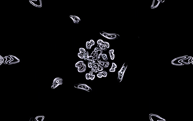 Túnel Neon Formas Brancas Protetor de Tela 16:10 MacBook 60fps VJ Loop