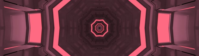 Túnel Neon Vórtice Octógono Rosa Vj Loop 32:9 Super Ultrawide 60fps Protetor de Tela