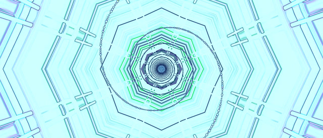 Túnel Neon Ciano Protetor de Tela 21:9 Ultrawide 60fps VJ Loop PC Laptop