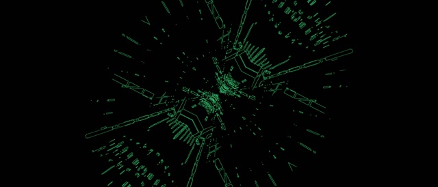 Túnel Neon Circuito Verde Surto VJ Loop 21:9 Ultrawide 60fps Protetor de Tela