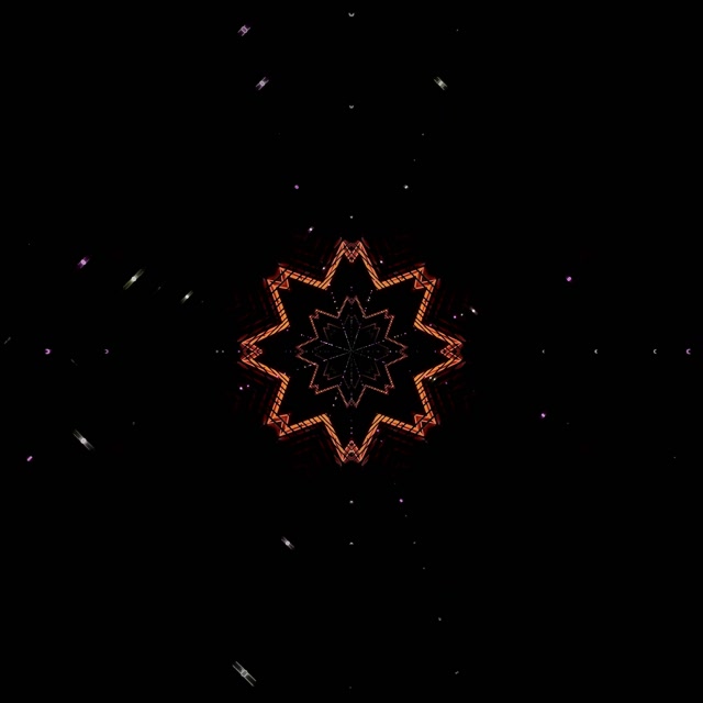 Túnel Neon Estrela Caleidoscópio VJ Loop 1:1 Quadrado 60fps Protetor de Tela