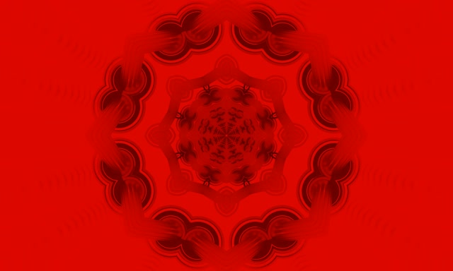 Mandala Vermelha Túnel Neon VJLoops 5:3 Wide 60fps Proteção de Tela