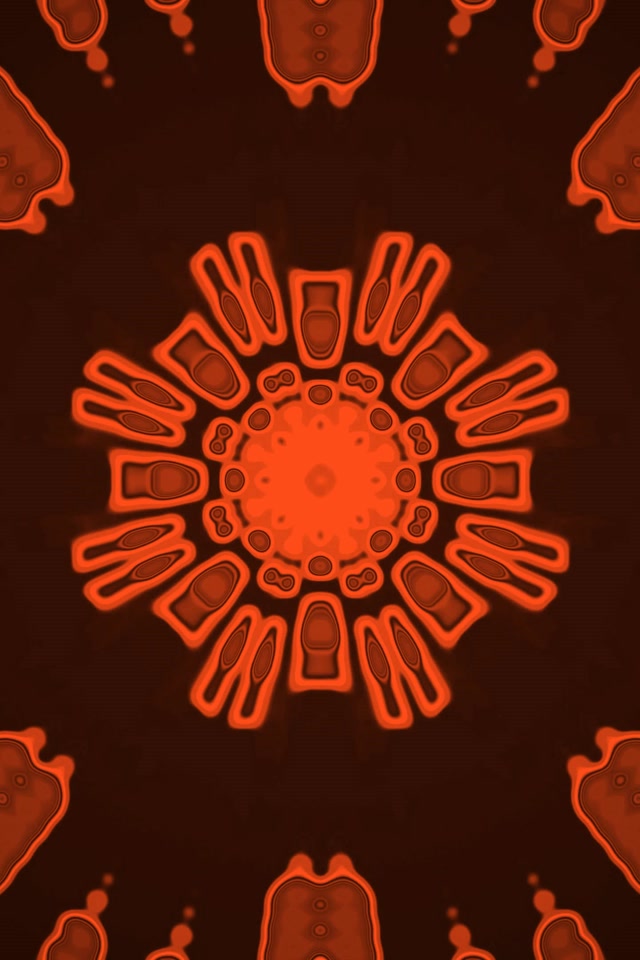 Radial Kaleidoscope Neon Tunnel 2:3 Portrait 60fps VJ Loop Screensaver