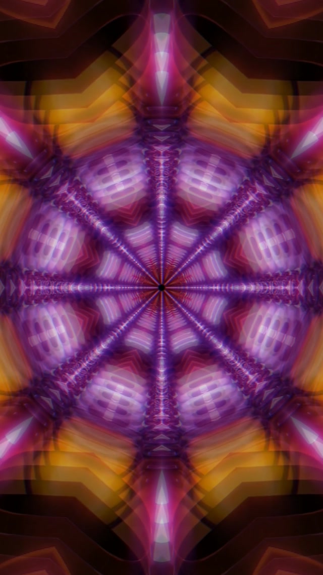 Radiant Mandala Neon Tunnel | 9:16 Reels | 60fps VJ Loop Screensaver