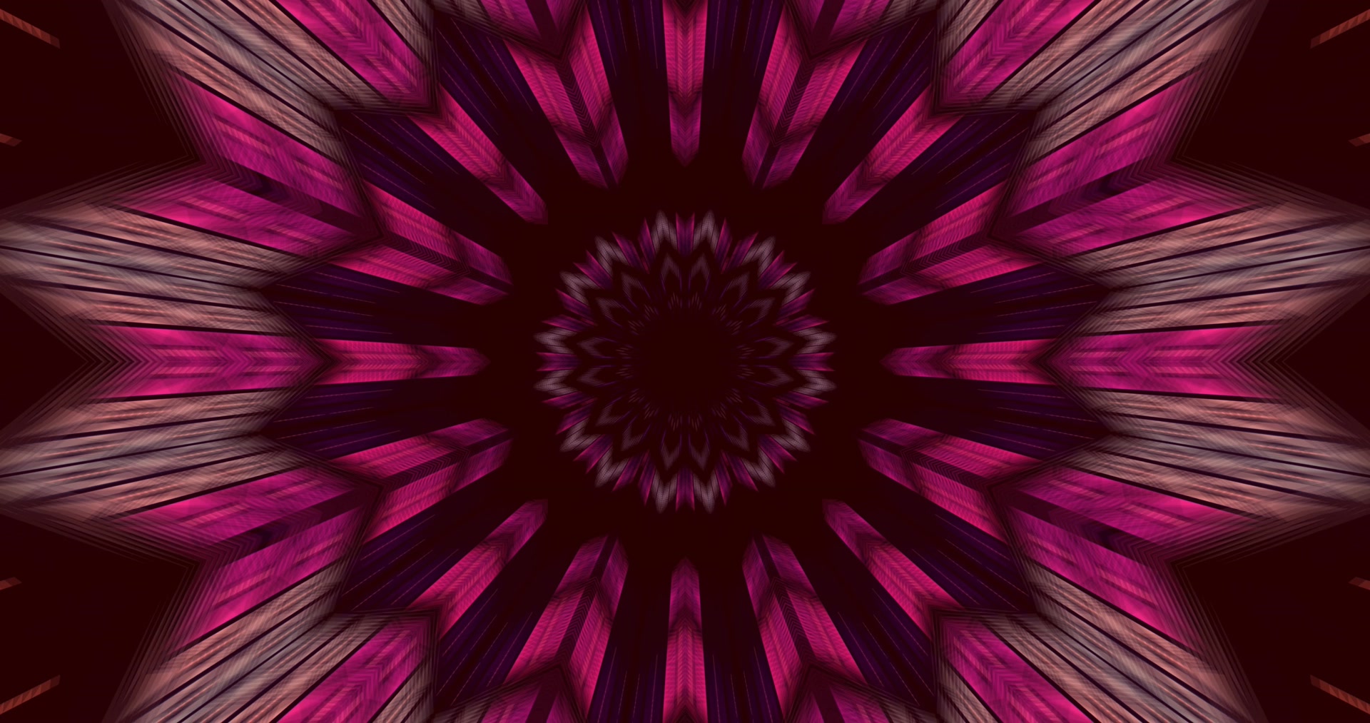 Tunel Neon Roz Mandala 4K UHD 60fps Screensaver VJLoops