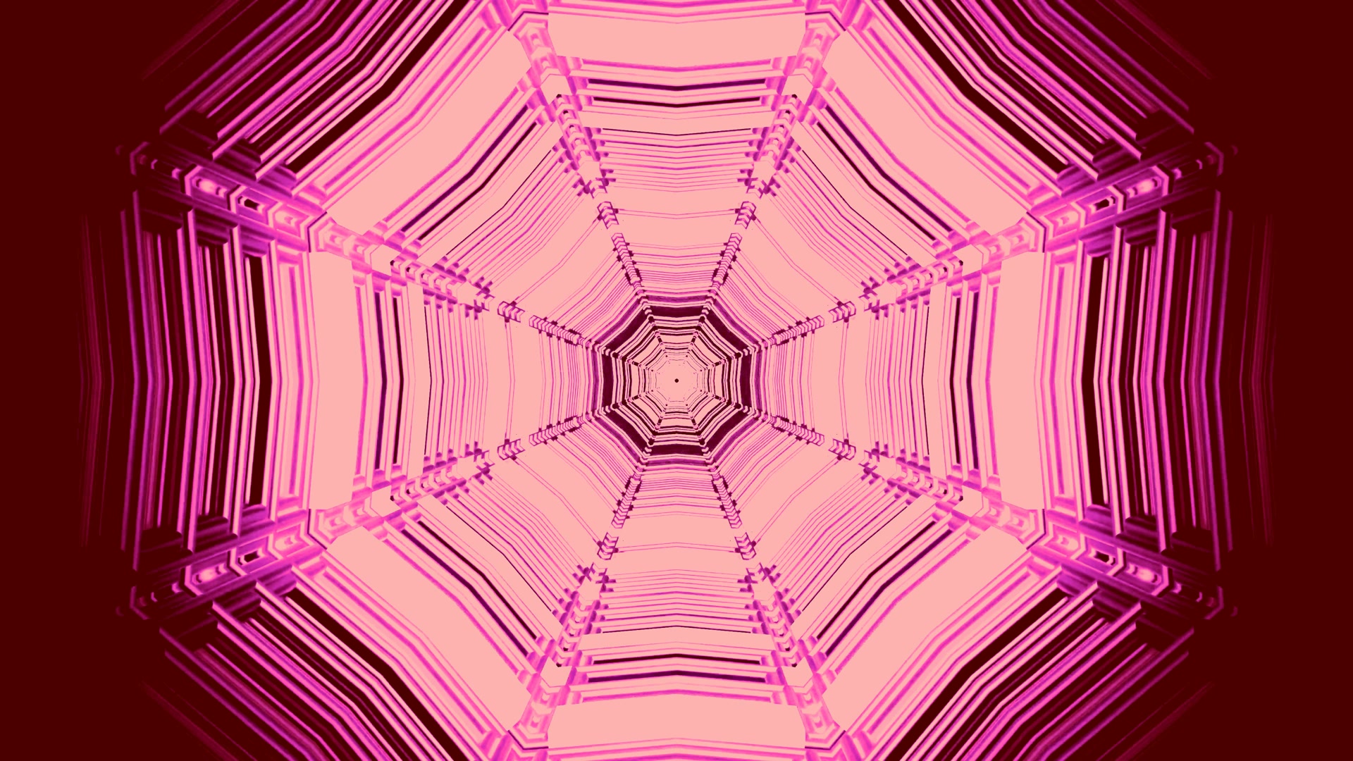 Magenta Octagon Tunel Economizor Ecran 4K UHD 60fps Fundal Animat