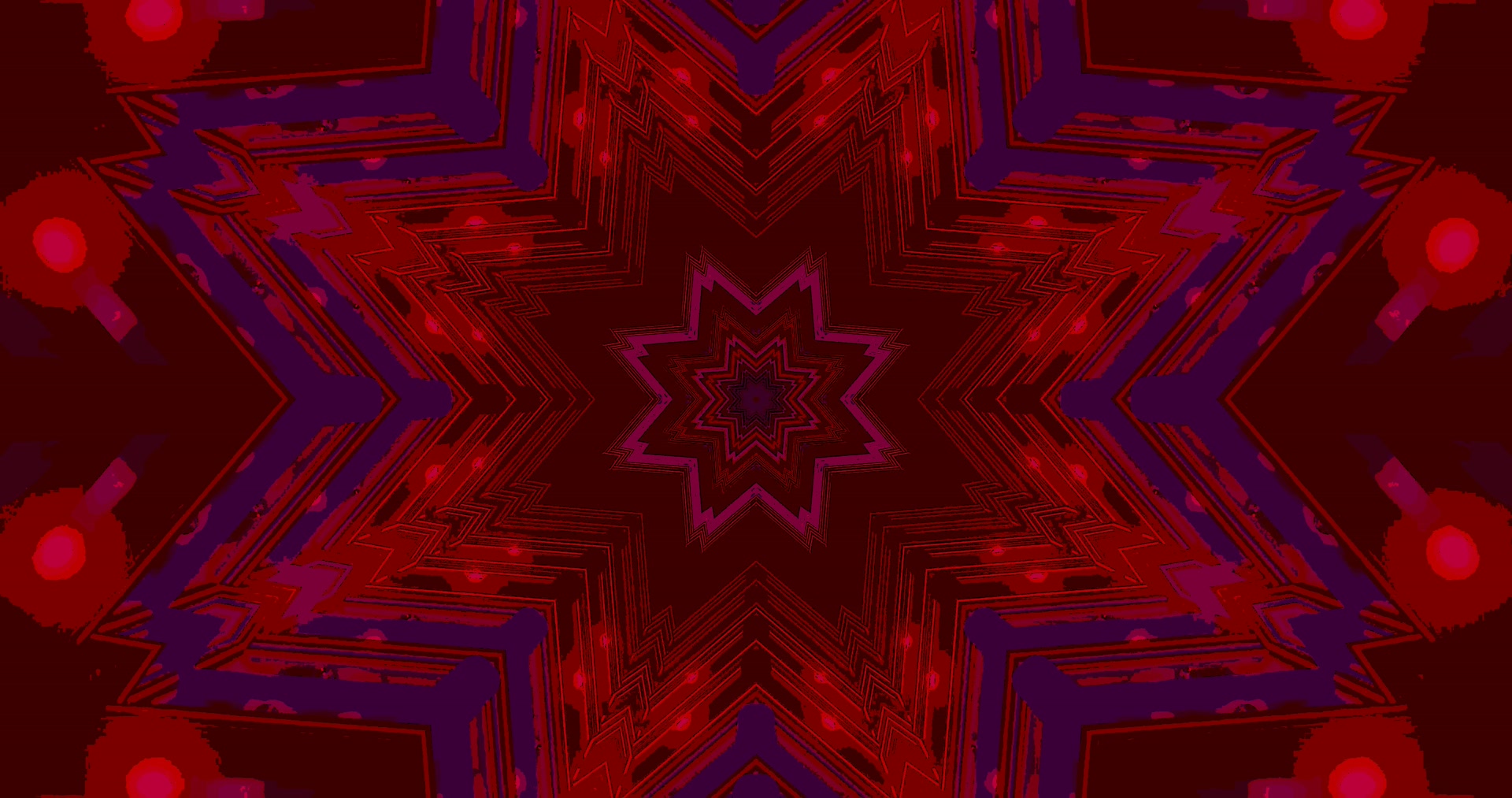 Tunel Neon Roșu Violet Stea VJ Loop 4K UHD 60fps Screensaver PC