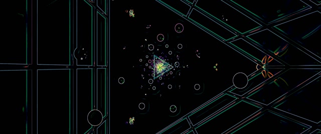 Tunel Neon Screensaver 60fps 2.39:1 Cinemascope VJ Loop Cercuri Strălucitoare