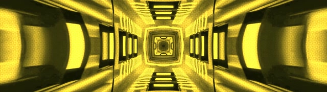 Neon Tunnel Yellow Kaleidoscope Vj Loop 32:9 Super Ultrawide 60fps Screensaver