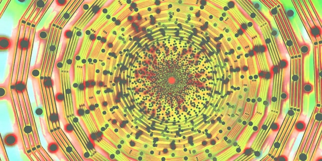 Tunel Neon Spirală Punct Vortex VJLoops 2:1 Univisium 60fps Screensaver