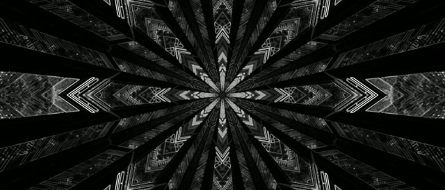 Tunel Neon Negru Screensaver 21:9 Ultrawide 60fps VJLoops Stea Geometrică