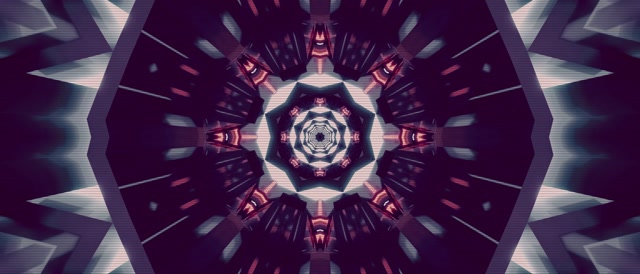 Tunel Neon Caleidoscop Mov 21:9 Ultrawide 60fps Screensaver VJ Loop