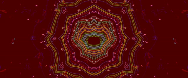 Tunel Neon Caleidoscop Hexagon VJ Loop 2.39:1 Cinemascope 60fps Screensaver