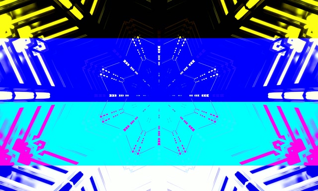 Tunel Neon Grilă Circuit Caleidoscop 5:3 Wide 60fps Screensaver VJ Loop