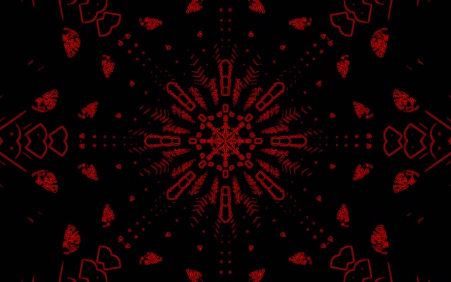 Fractal Roșu Calidoscop Tunel Neon VJ Loop 16:10 Macbook 60fps Screensaver