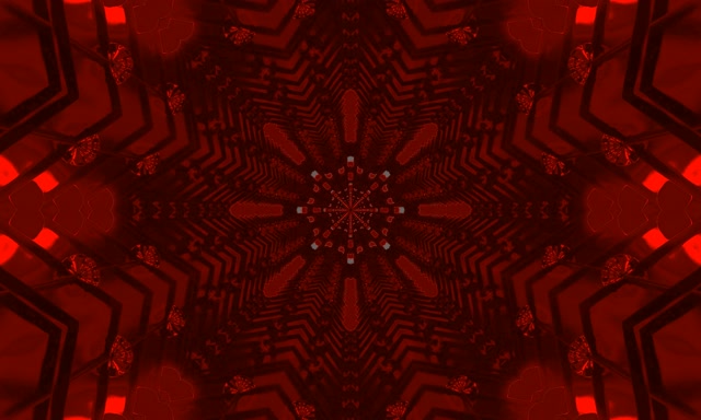 Fractal Roșu Calidoscop Tunel Neon VJ Loop 5:3 Wide 60fps Screensaver