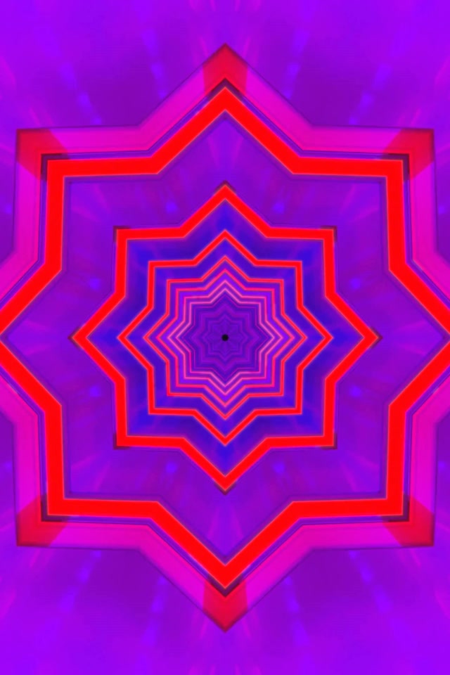 Tunel Neon Stea Vortex VJ Loop 2:3 Foto Portrait 60fps Screensaver