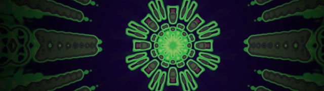 Tunel Neon Caleidoscop Radial Verde 60fps VJ Loop 32:9 Super Ultrawide Screensaver