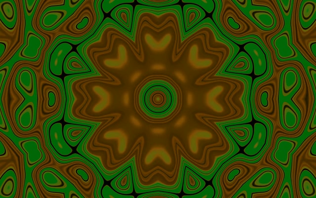Tunel Neon Verde Mandala Angrenaj Vortex VJLoops 60fps 16:10 macbook Screensaver