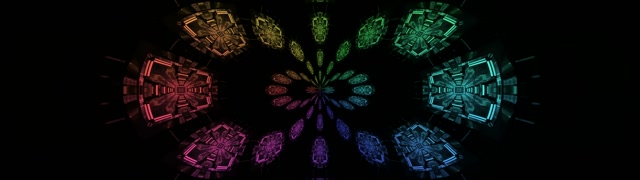 Tunel Neon Curcubeu Mandala Loop 60fps 32:9 Super Ultrawide Screensaver VJLoops
