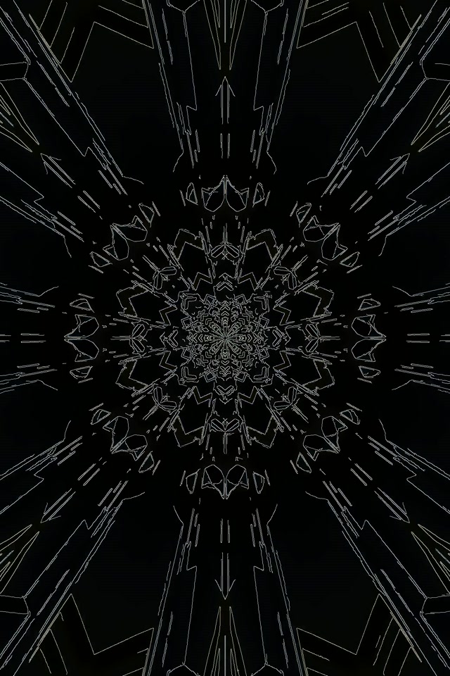 Tunel Neon Negru Mandala 60fps 2:3 Photo Portrait Screensaver PC VJ Loop